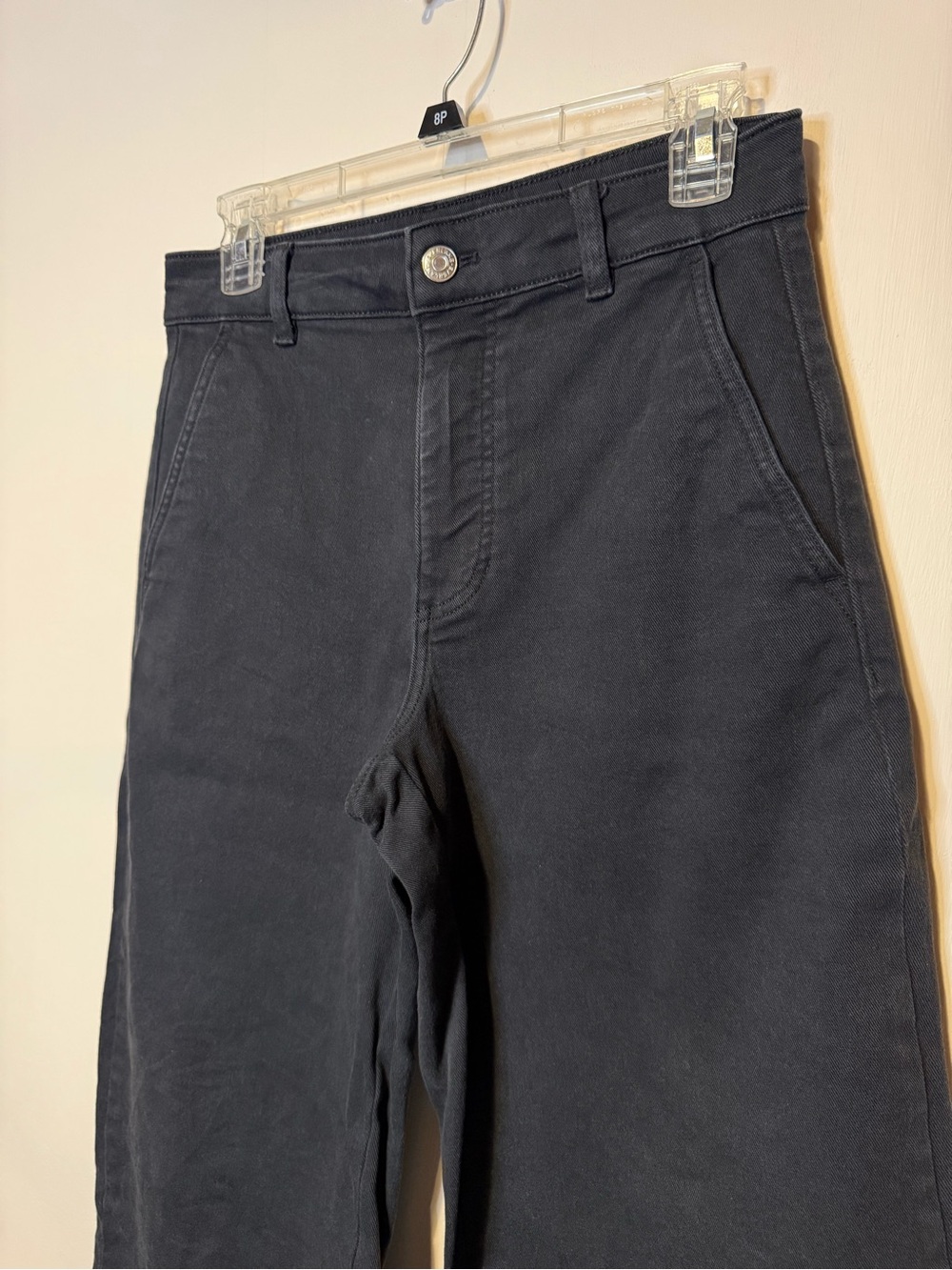 Everlane The Utility Wide-Leg Pant in Black Size 2 Regular Organic Cotton - Picture 4 of 8